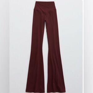 Aerie Burgundy Flare Leggings